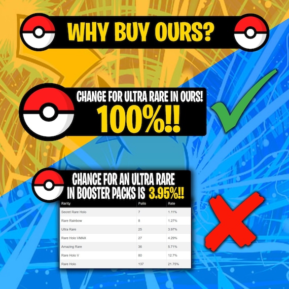 Pokmon 100 Card Ultra Rare & Holo Mystery Lot - Guaranteed Ultra Rare (V,  VMAX, VSTAR, Ex, Gx) + Holos! - Etsy