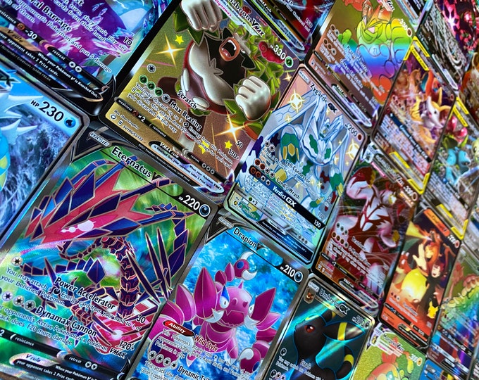 Pokémon 5 Ultra Rare + Holo Card Lot - Guaranteed 1 Ultra Rare (V, VMAX ...