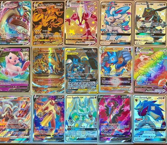 Pokemon Pack de 30 Cartes Pokémon 3D 10Gold +10 Noir+10 Gris avec