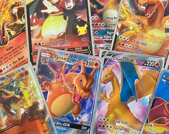 50 Card Ultra Rare Pokemon Pack | Charizard GUARANTEED + Holos | Great Birthday Kids Gift | NO Duplicates | No Trainers | No Energies!