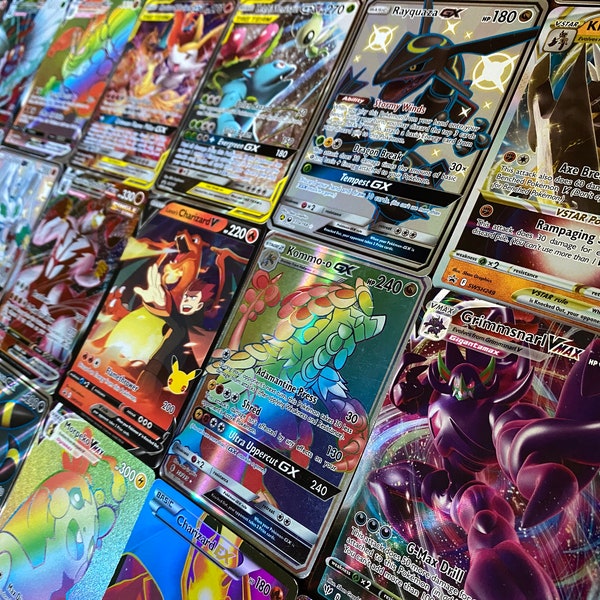 10 Card ALL Ultra Rare Pokemon Pack - Ex, Gx, V, VMAX, VSTAR! Perfect Gift for Kids! No Duplicates!