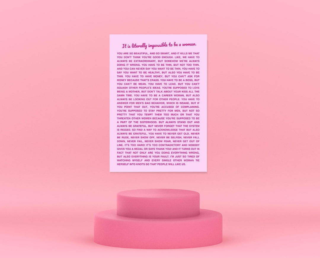 Gloria’s Monologue Barbie Movie Barbie Speech Feminist Girl Power