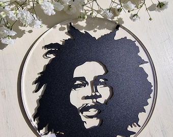 Personalized Acrylic Cake Topper - Bob Marley / MARIJUANA
