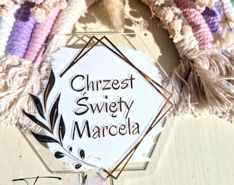 Chrzest Swiety / First Holy Communion Acrylic Cake Topper - Christening / Baptism