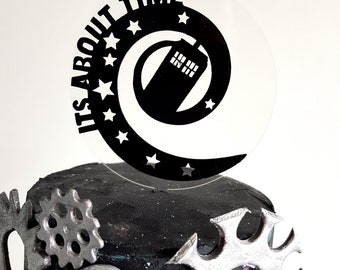 Personalized Dr Who Inspired Acrylic Cake Topper