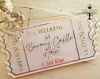 Personalised Acrylic Tickets - Birthday/Party/Events/Special Occasion/Keepsake