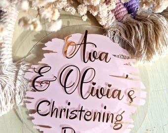 Personalised Acrylic Birthday Cake Topper: Elegant Party Decor