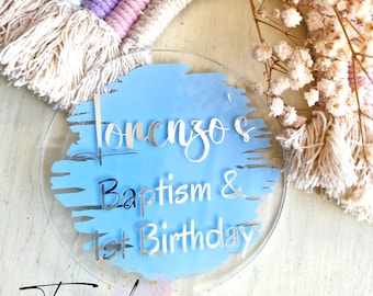Personalized Acrylic Birthday Cake Topper: Elegant Party Decor