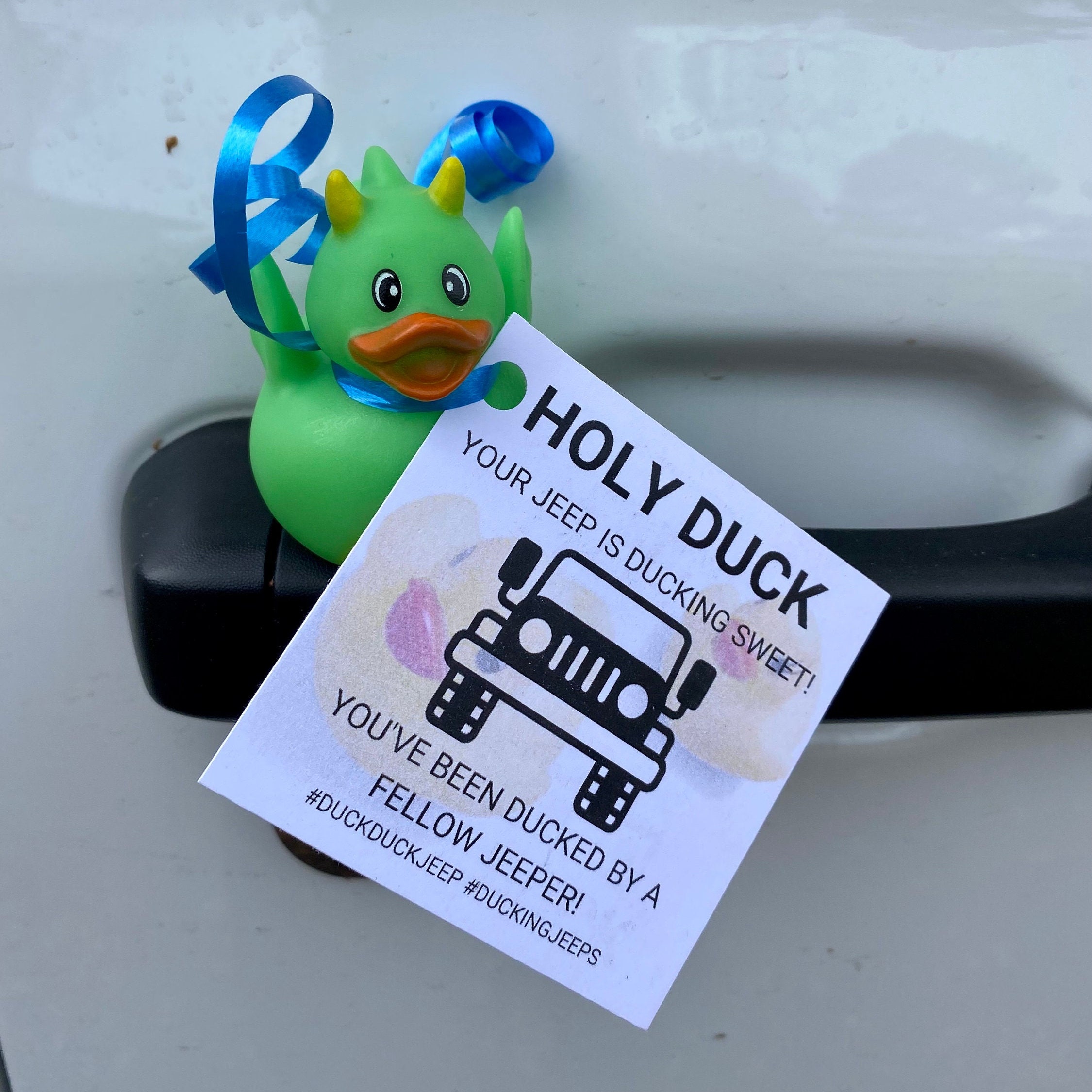 Duck Duck Jeep Tags You've Been Ducked W/qr Code Etsy