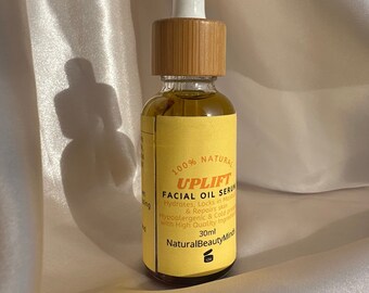 Facial Oil wit florals, handmade moisturising hypoallergenic organic jojoba for sensitive dry skin, vegan, repair & heal