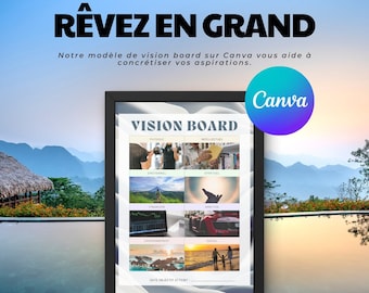 Vision Board Editable on Canva - Create Your Future