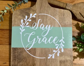 Say Grace målad skärbräda