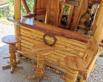 Tabouret de bar en bois avec dos