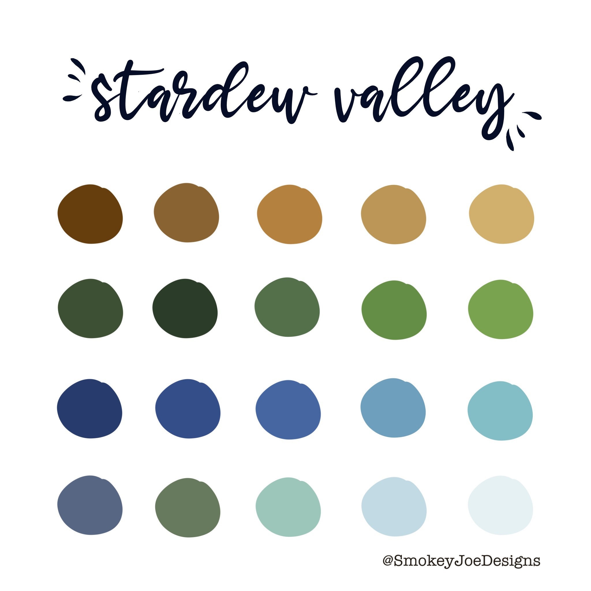 Stardew Valley Digital Download Color Palette iPad Procreate Swatch