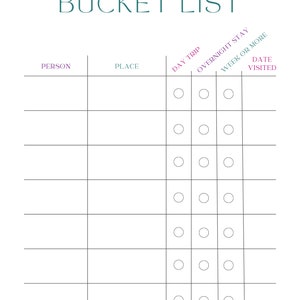 Family Bucket List