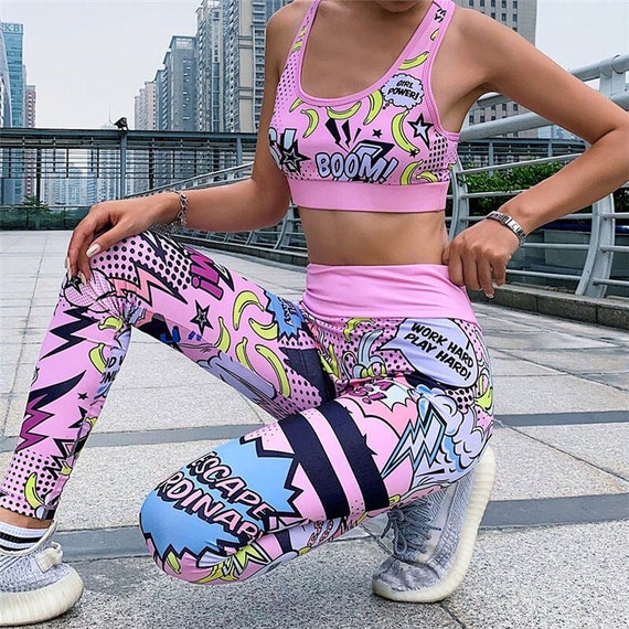 Comic Leggings Yoga Set Graphiti 