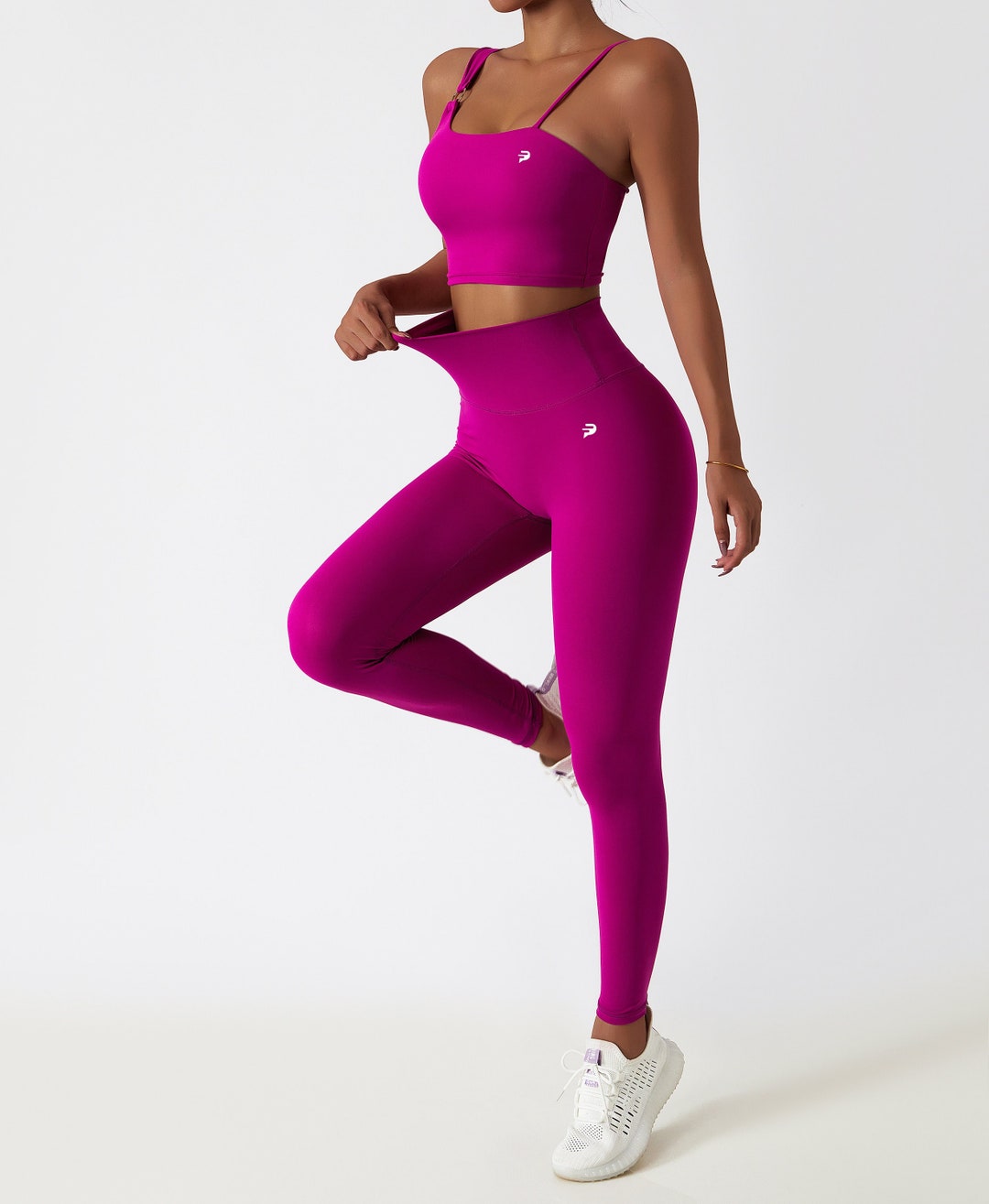 Two Piece Workout Set Cross Bra Workout Matching Sets Yoga Etsy