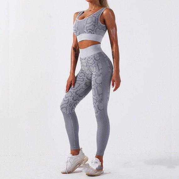 Snake Print Workout Set