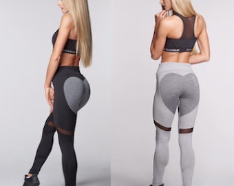 butt heart leggings