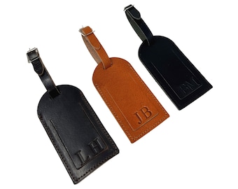 Leather luggage tag | personalised leather luggage tag | wedding holiday gift | leather gift idea