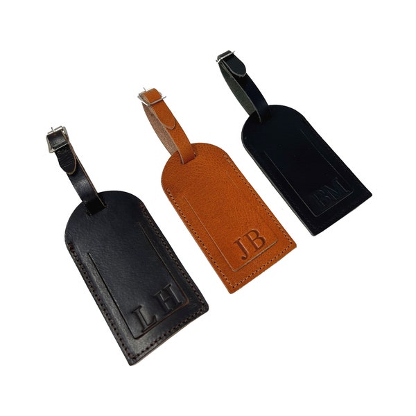 Leather luggage tag | personalised leather luggage tag | wedding holiday gift | leather gift idea