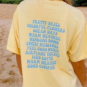 beach shirt, comfort colors t-shirt, beach affirmations, oversized summer shirt, mental health shirt, trendy, cute summer shirt, sunset tee