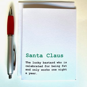 Humorous Christmas Greeting Card (Santa)