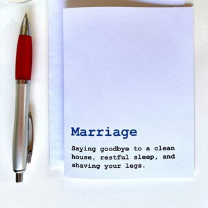 Biglietto di matrimonio umoristico