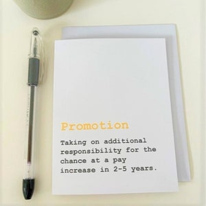 Tarjeta de felicitación sarcástica de oficina "Mal jefe" - Promoción
