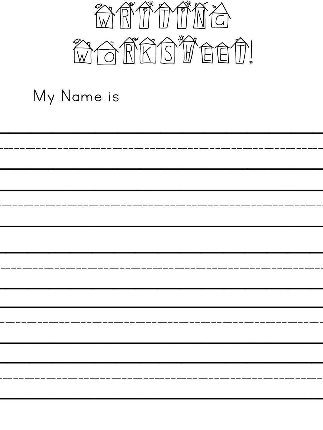 Name Writing Practice Worksheet Etsy