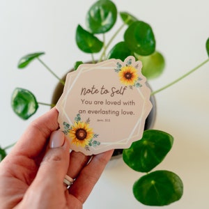 Notiz zum Selbstmagneten | Ihr seid geliebt | Bibel-Vers, 3 "Matter Magnet
