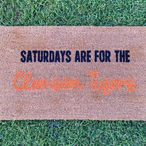 Saturday are for Sports Team Doormat, College Football Doormat, Sports Fan, Christmas Gift, Sports Doormat, Football Doormat, Fall Doormat