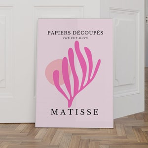 Pink Matisse Print Printable Exhibition Poster, Matisse Hot Pink Wall Art, Henri Matisse Prints, Digital Download Printable Wall Art