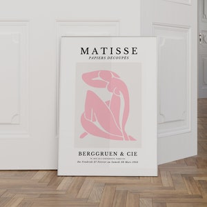 Pink Matisse Print Printable Exhibition Poster, Matisse Hot Pink Wall Art, Henri Matisse Prints, Digital Download Printable Wall Art