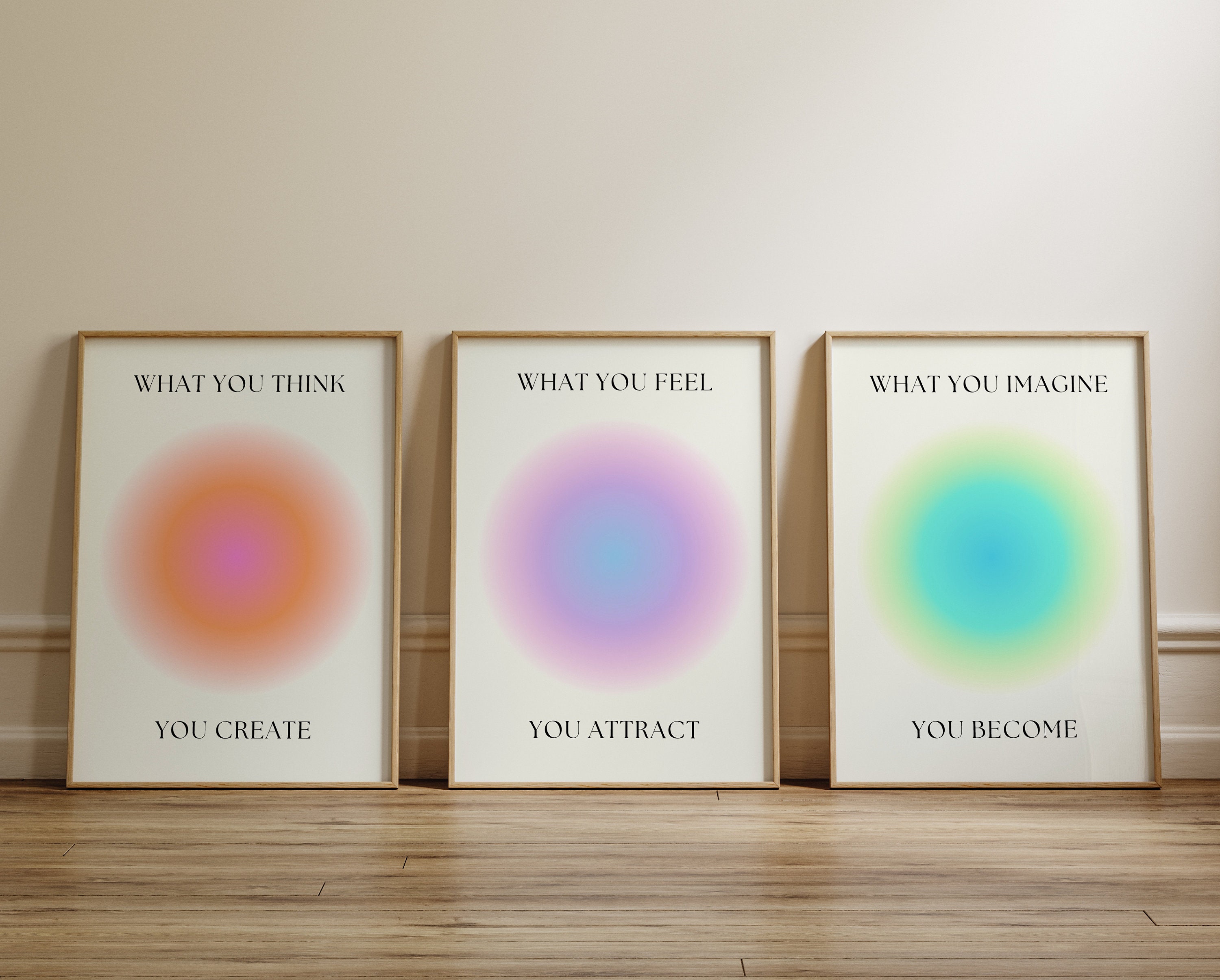 Aura Poster 3 Piece Printable Wall Art Buddhist Poster Set - Etsy