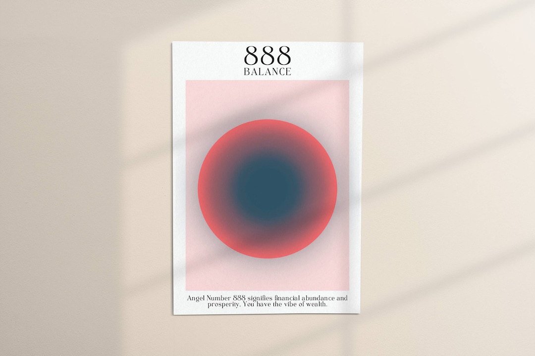 888 Angel Number Poster | Indie Room Decor | Aura Poster | Spiritual ...