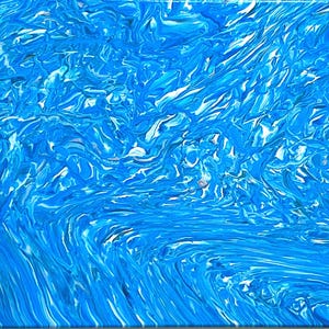 Acrylic Pour Painting, Original Fluid Art, Ocean Inspired