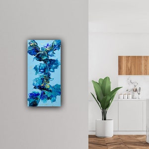 Acrylic Pour Painting, Original Fluid Art, Dutch pour painting