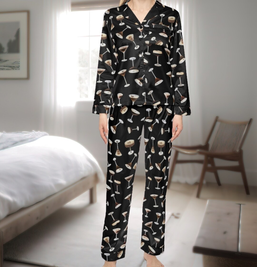Espresso Martini Pajama Setespresso Martini Pajamas Martini - Etsy