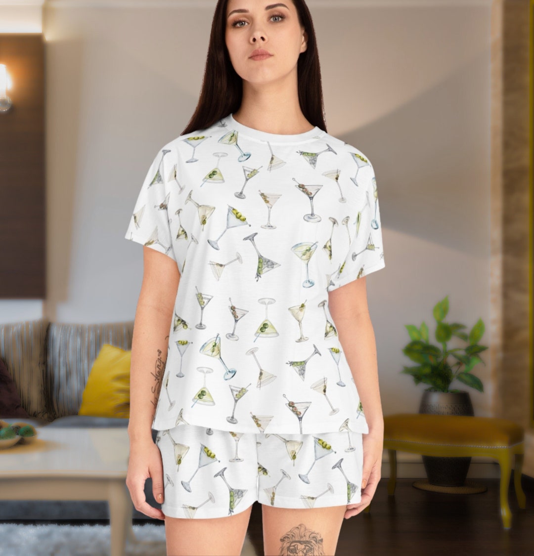 Dirty Martini Pajama Set, Dirty Martini Pajamas, Martini Pajamas, Dirty