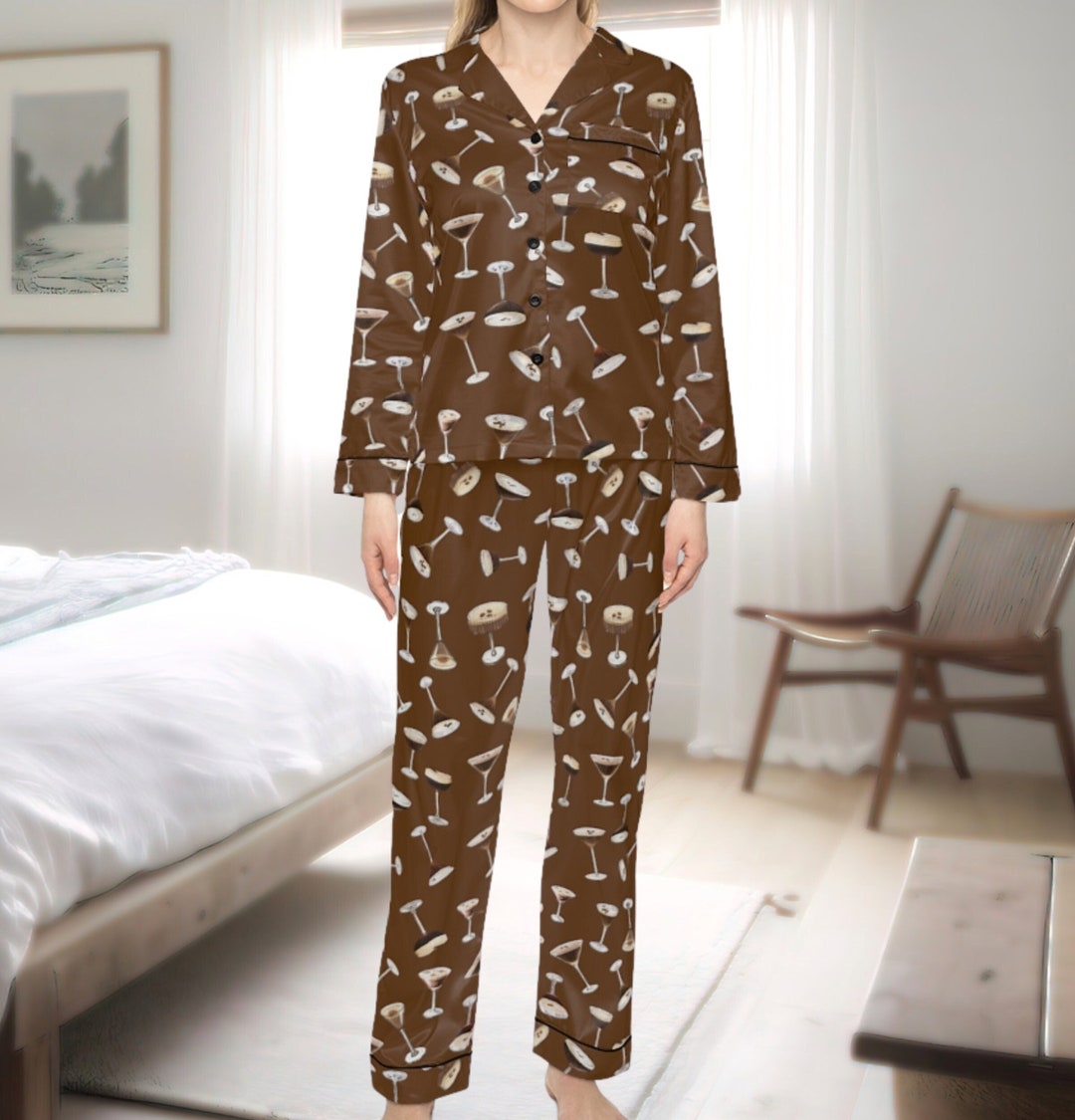 Espresso Martini Pajama Setespresso Martini Pajamas Martini - Etsy
