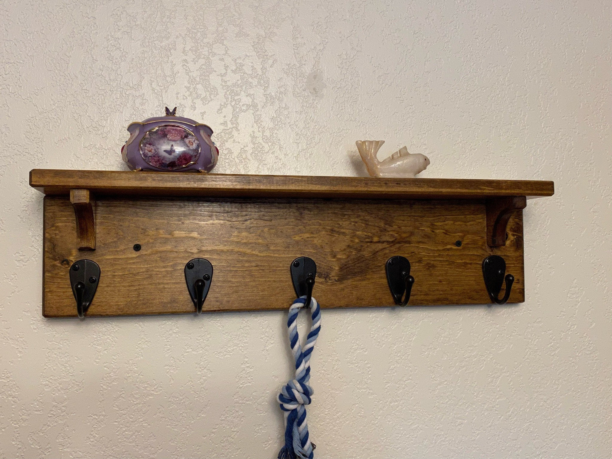 5 hook coat rack with shelf hotsell