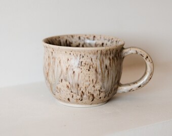 Rustic Speckled Farmhouse Coffee Cup - Handmade Ceramic Tea and Coffee Mug
