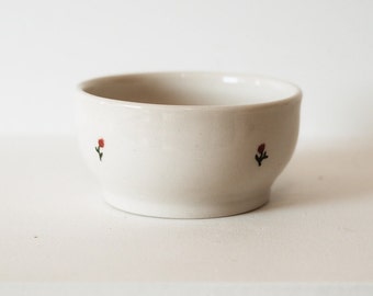 Vintage Rose Small Bowl - Handmade Ceramic Bowl, cottagecore, roses