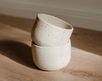 Coastal-style Textured Hug Mug - Handmade Ceramic Tea or Coffee Cup or Mug