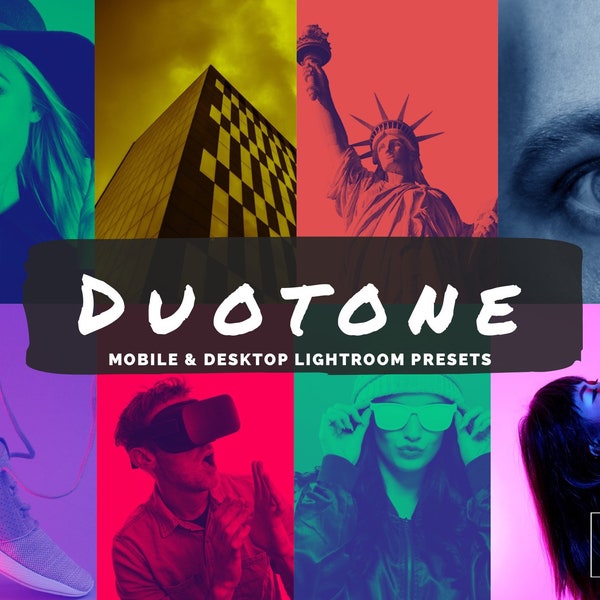 13 Duotone Mobile And Desktop Lightroom Presets, Bright Contrast Instagram Blogger Filters For Beautiful Feeds Iphone Android Camera