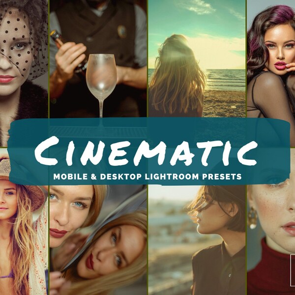 13 Cinematic Mobile And Desktop Lightroom Presets, Dramatic Presets, Film, Moody Lifestyle Filters For Photo Beautification. Best look