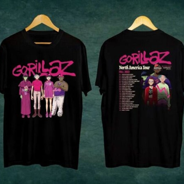 Gorillaz 2022 Tour Merch Etsy