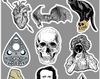 Gothic Vinyl Sticker Pack Sheet