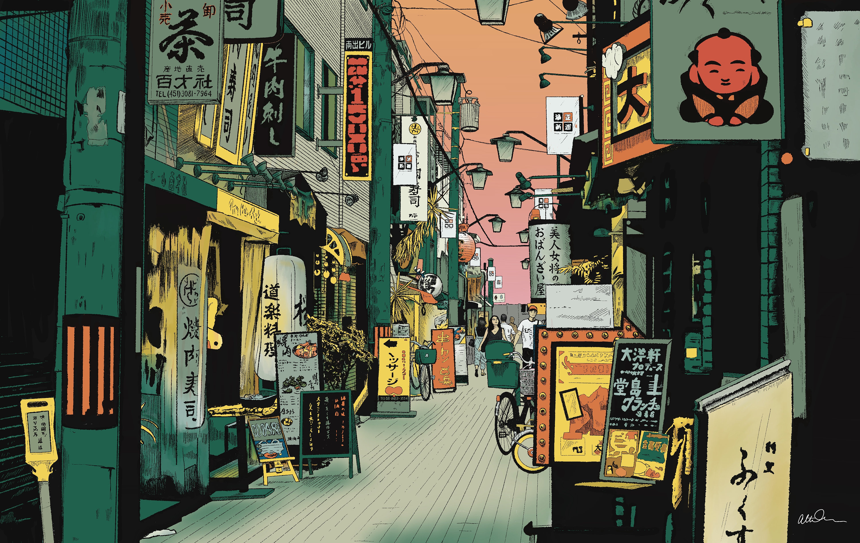 Tokyo Street Market - PRINT - Etsy